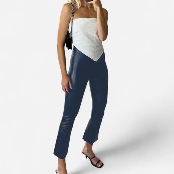 Commando Faux Leather Flared Crop Leggings – Medium NWT - Picture 3 of 8